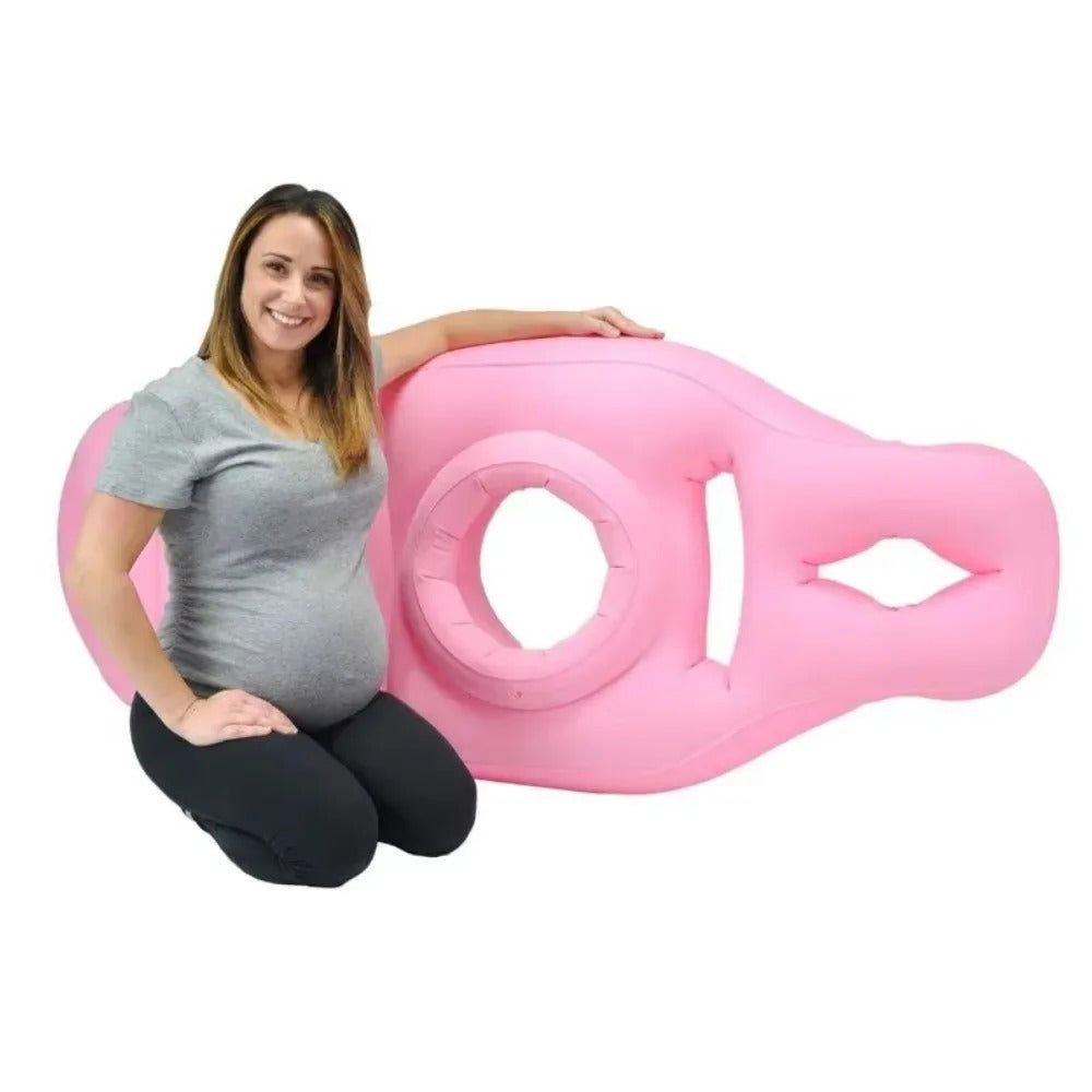 Inflatable Pregnancy Mattress with Belly Hollow and Two Air Chambers | Inflatable Rest With Bump Space | Pregnancy Pillows