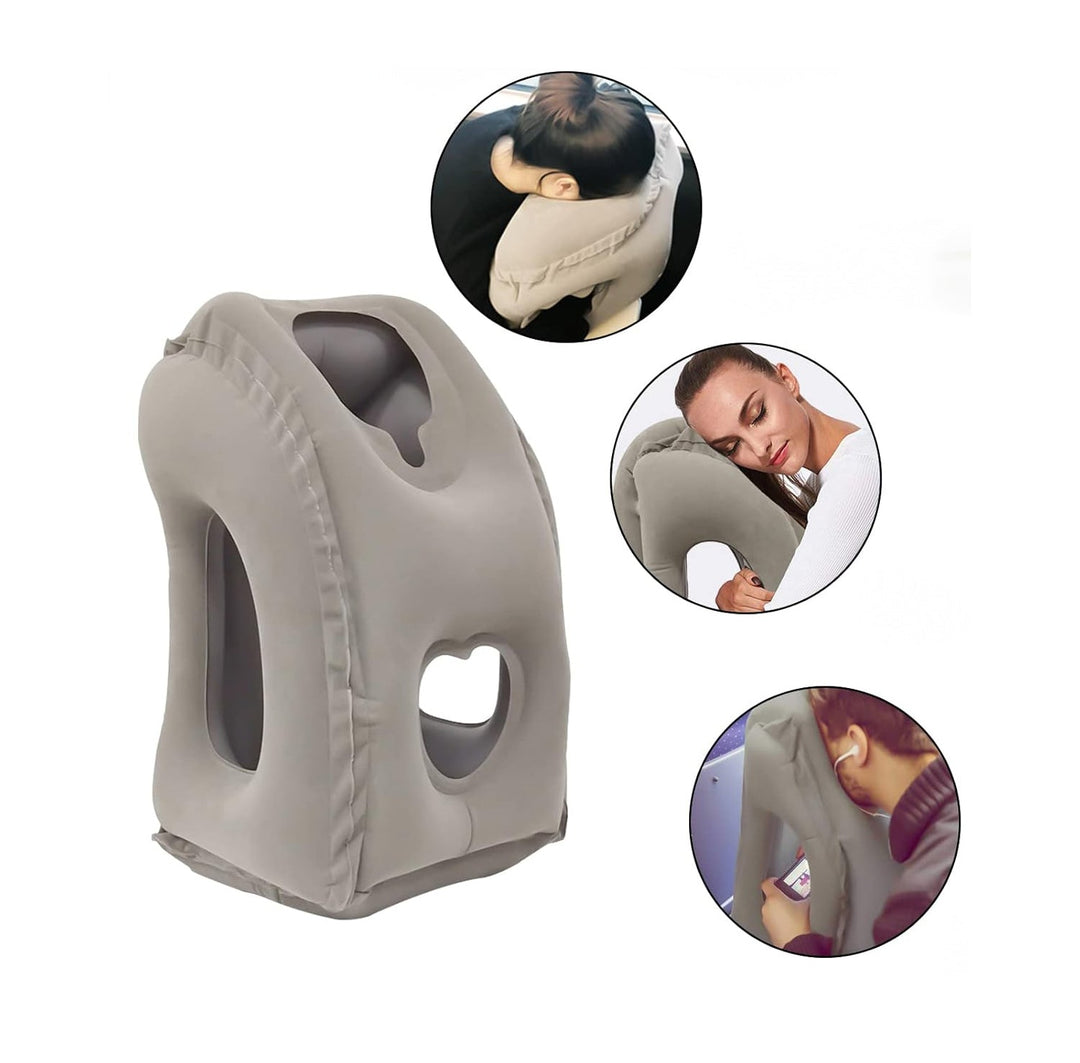 Inflatable Forward-Leaning Travel Pillow with 45° Angle for Flights and Trains | Lean Forward and Rest in Comfort | Travel Pillows
