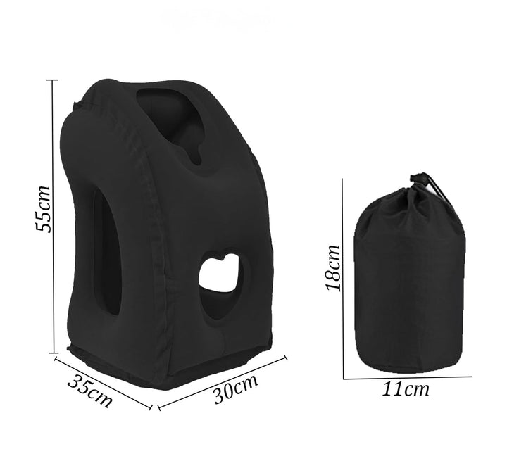 Inflatable Forward-Leaning Travel Pillow with 45° Angle for Flights and Trains | Lean Forward and Rest in Comfort | Travel Pillows