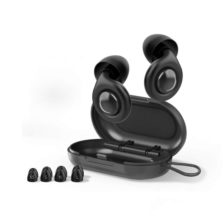 Reusable Silicone Sleep Earplugs with Multiple Ear Tip Sizes and Case | Soft Seal Earplugs for Quiet Nights | Earplugs