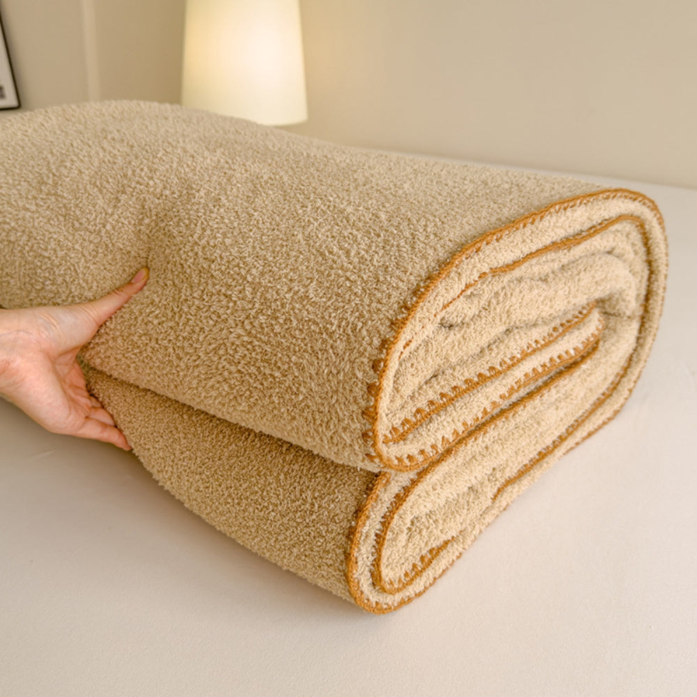 Bouclé Textured Plush Winter Blanket, Thick Microfiber Throw | Plush Bouclé Weight and Warmth | Throw Blankets