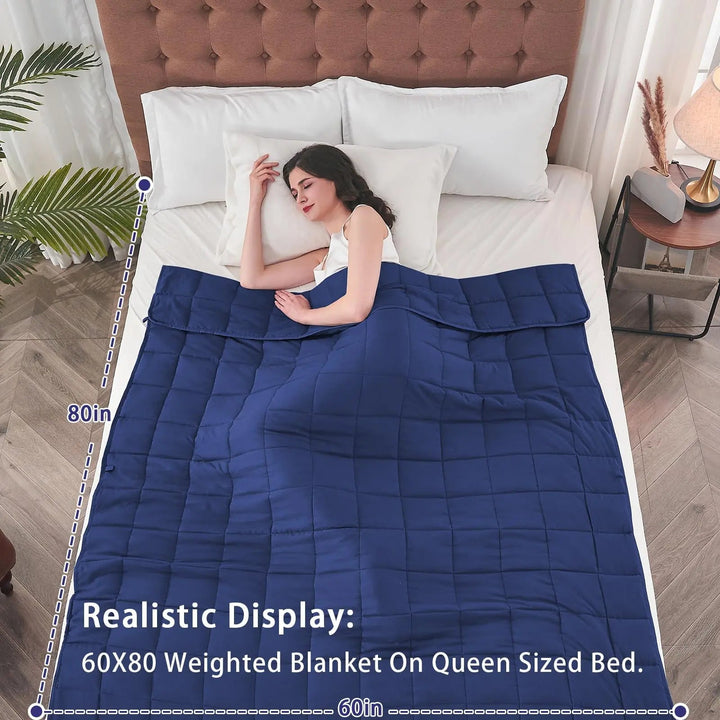 Weighted Cooling Blanket with Glass Beads and Breathable Microfiber Shell | Even Cooling Weighted Comfort | Weighted Blankets