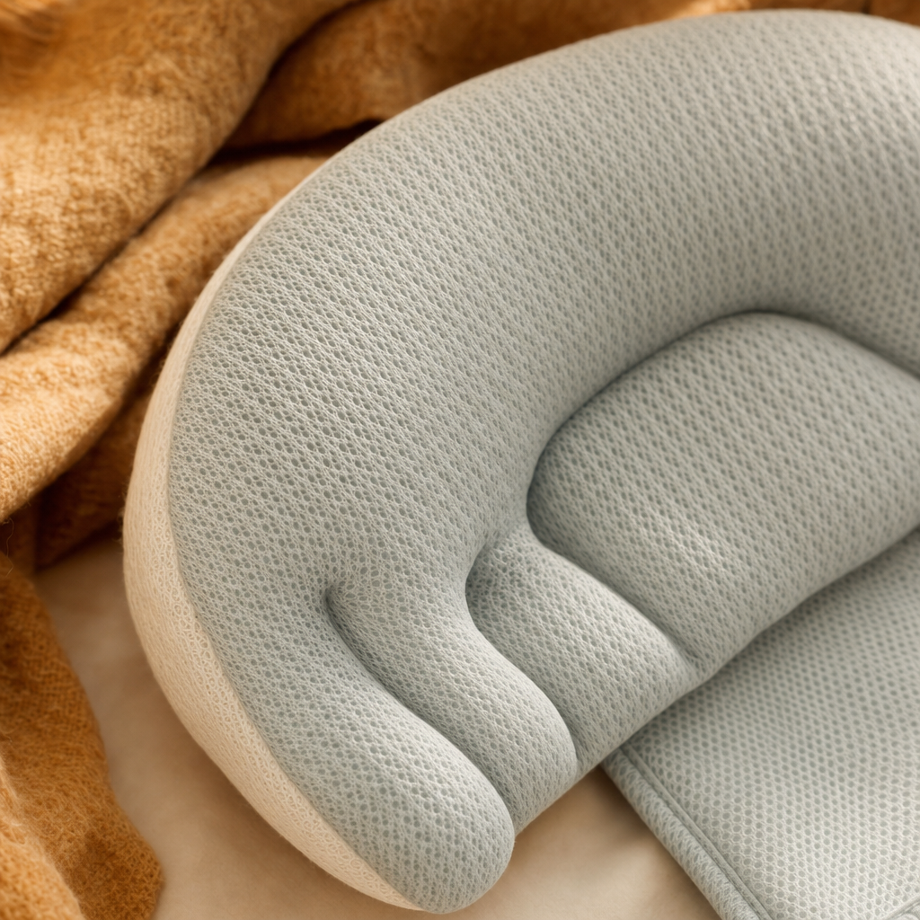 Connected Pregnancy Support Pillow with Adjustable 64 to 78 cm Bridge | Belly and Back Cushions Joined Together | Maternity Pillows