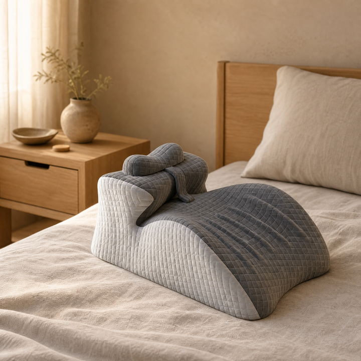 High-Density Foam Ergonomic Wedge Pillow with 30 Degree Incline and Neck Roll | 30 Degree Wedge That Will Not Flatten | Wedge Pillows