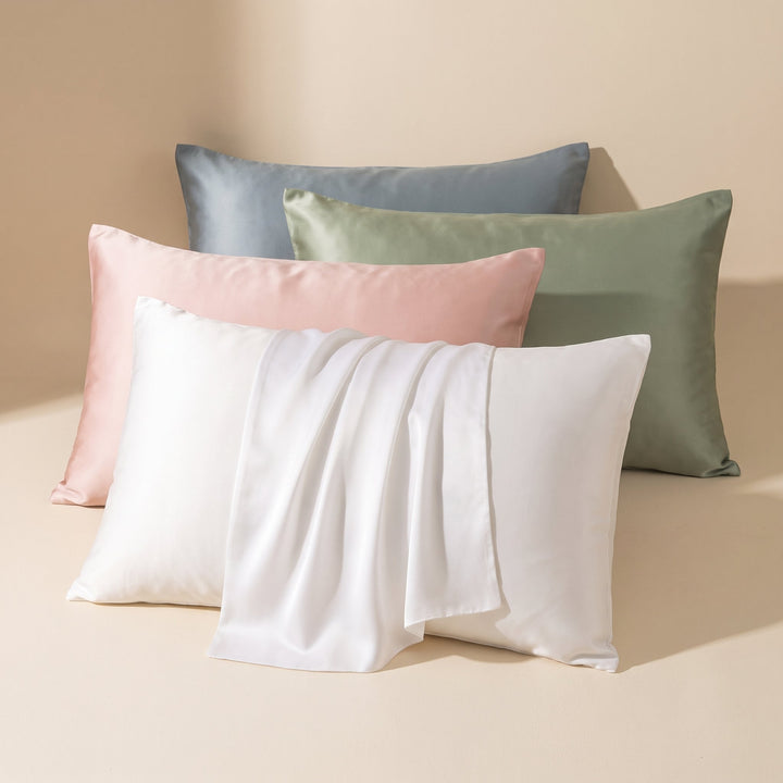 Pure Mulberry Silk Pillowcase in Four Colours and Two Sizes | Cool Mulberry Silk for Smoother Mornings | Pillowcases