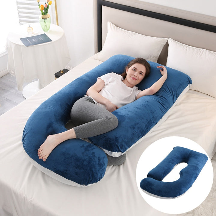 U-Shaped Full Body Pillow with Removable Cover