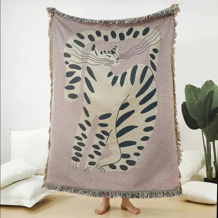 Jacquard Woven Tapestry Throw Blanket with Anti-Pilling Fabric | Woven Tapestry Art for Your Home | Throw Blankets