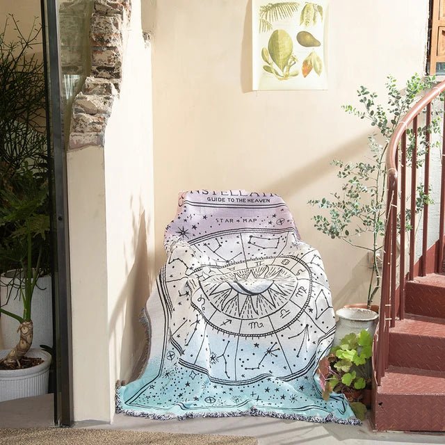 Jacquard Woven Tapestry Throw Blanket with Anti-Pilling Fabric | Woven Tapestry Art for Your Home | Throw Blankets