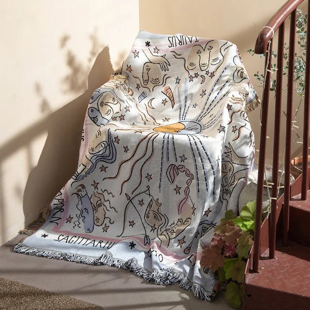 Jacquard Woven Tapestry Throw Blanket with Anti-Pilling Fabric | Woven Tapestry Art for Your Home | Throw Blankets
