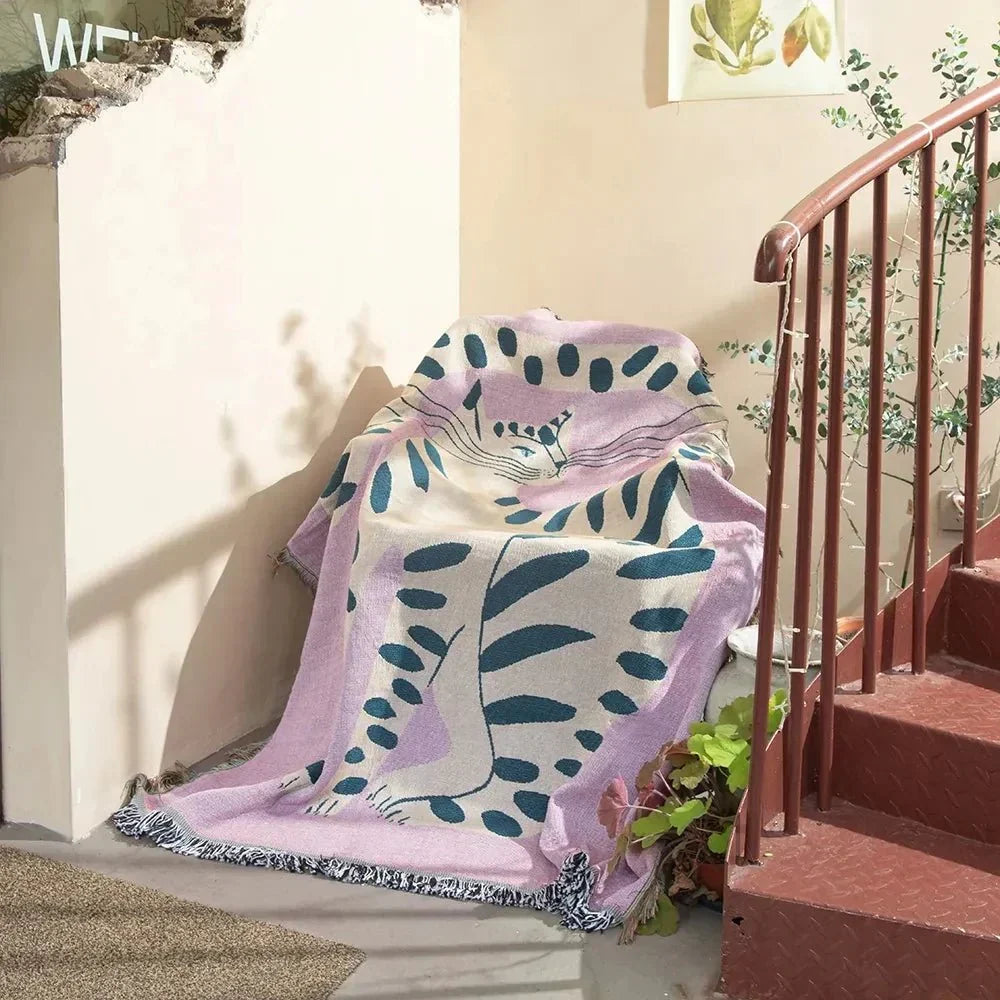 Jacquard Woven Tapestry Throw Blanket with Anti-Pilling Fabric | Woven Tapestry Art for Your Home | Throw Blankets