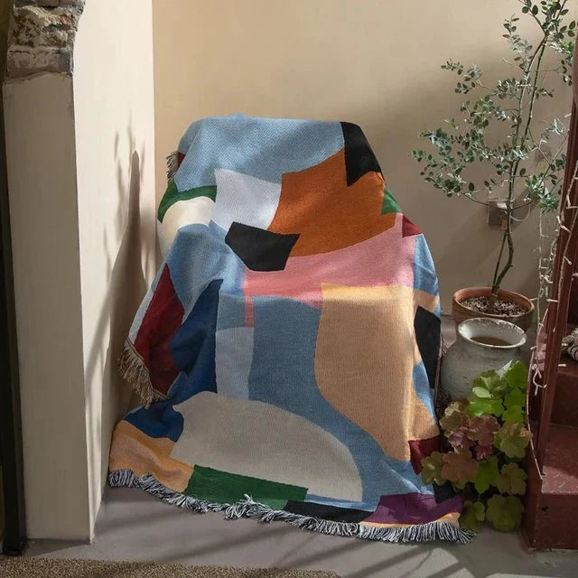 Jacquard Woven Tapestry Throw Blanket with Anti-Pilling Fabric | Woven Tapestry Art for Your Home | Throw Blankets