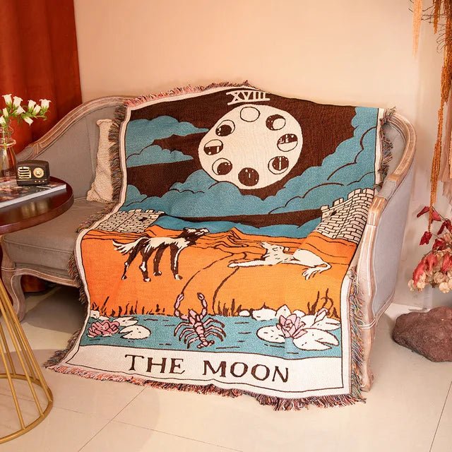 Jacquard Woven Tapestry Throw Blanket with Anti-Pilling Fabric | Woven Tapestry Art for Your Home | Throw Blankets