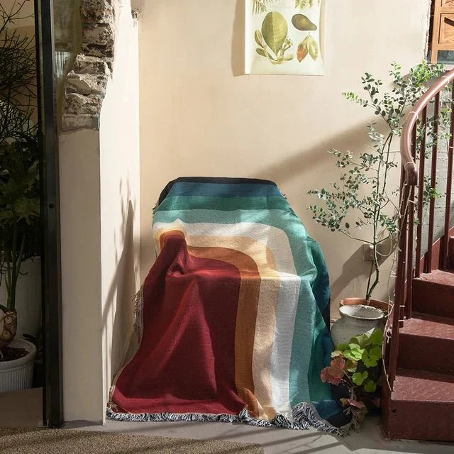 Jacquard Woven Tapestry Throw Blanket with Anti-Pilling Fabric | Woven Tapestry Art for Your Home | Throw Blankets