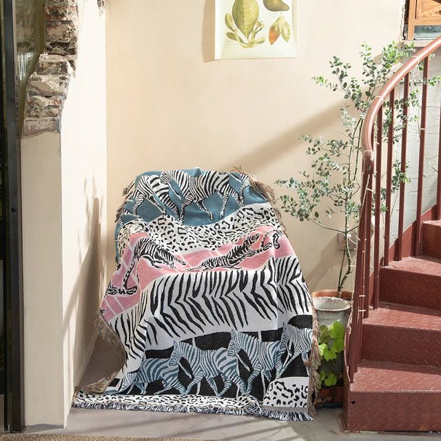 Jacquard Woven Tapestry Throw Blanket with Anti-Pilling Fabric | Woven Tapestry Art for Your Home | Throw Blankets