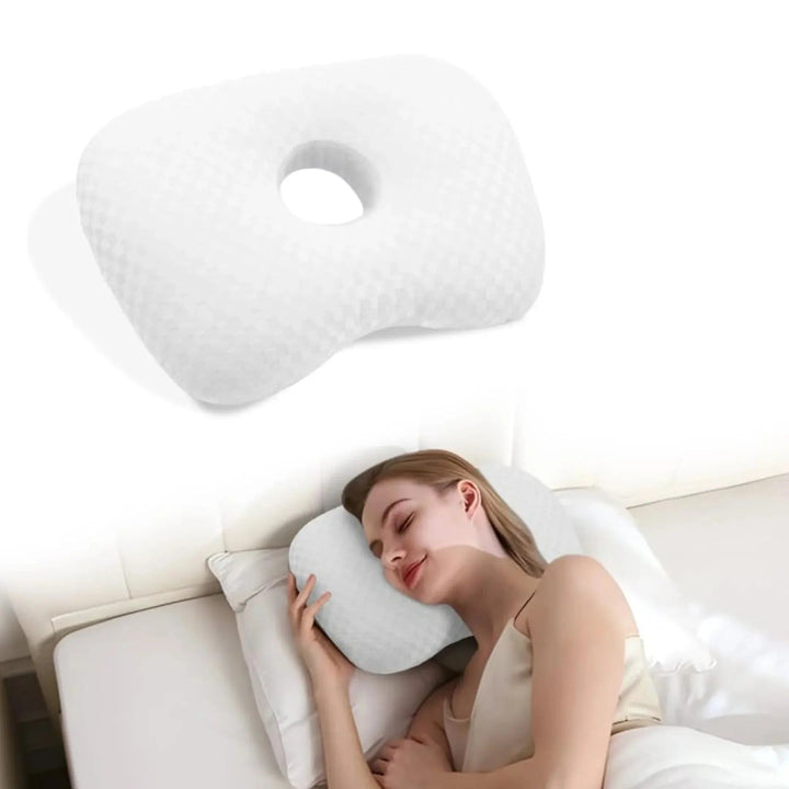 Adjustable Curved Ear Support Pillow with Ventilation Opening | Comfort for Ear-Friendly Sleep | Bed Pillows
