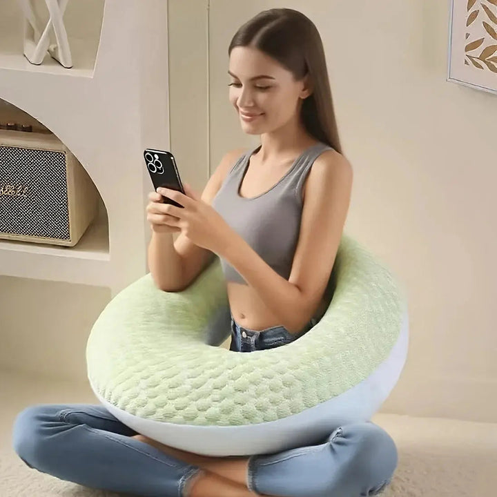 U-Shaped Reading and Crochet Arm Support Pillow for Bed or Sofa | Comfortable Lap Pillow for Hobbies | Lap Pillows