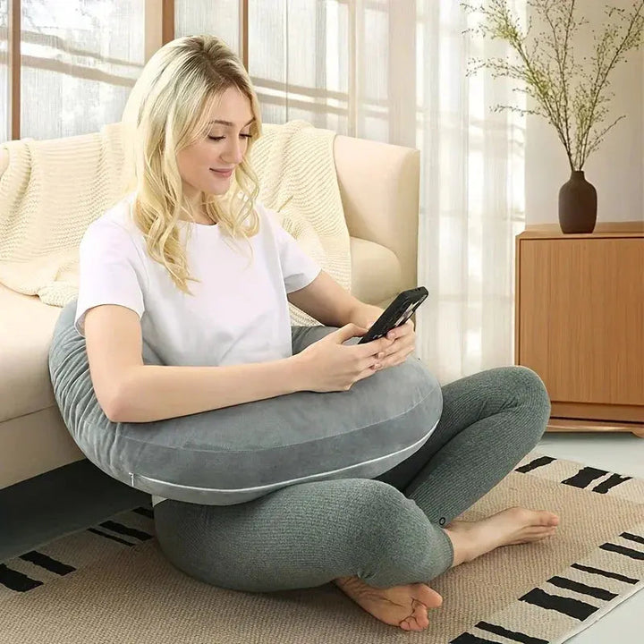 U-Shaped Reading and Crochet Arm Support Pillow for Bed or Sofa | Comfortable Lap Pillow for Hobbies | Lap Pillows