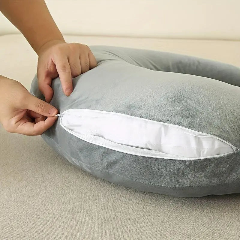 U-Shaped Reading and Crochet Arm Support Pillow for Bed or Sofa | Comfortable Lap Pillow for Hobbies | Lap Pillows