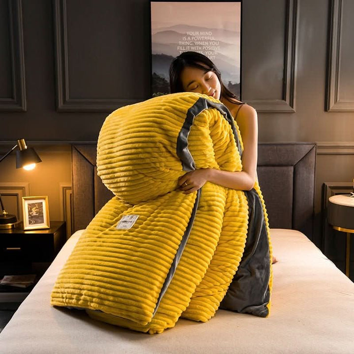 Soft Fleece Winter Duvet Cover and Pillow Cover Set in Premium Microfibre | Warm Fleece Duvet Cover for Winter Beds | Bedding Sets