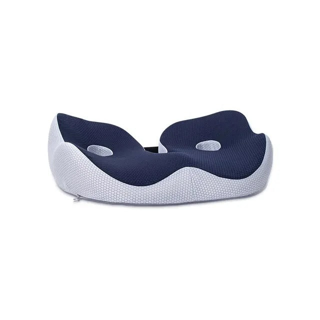 Ergonomic Memory Foam Seat Cushion with Tailbone Contour for Office and Car | Seat Comfort for Long Sitting | Seat Cushions