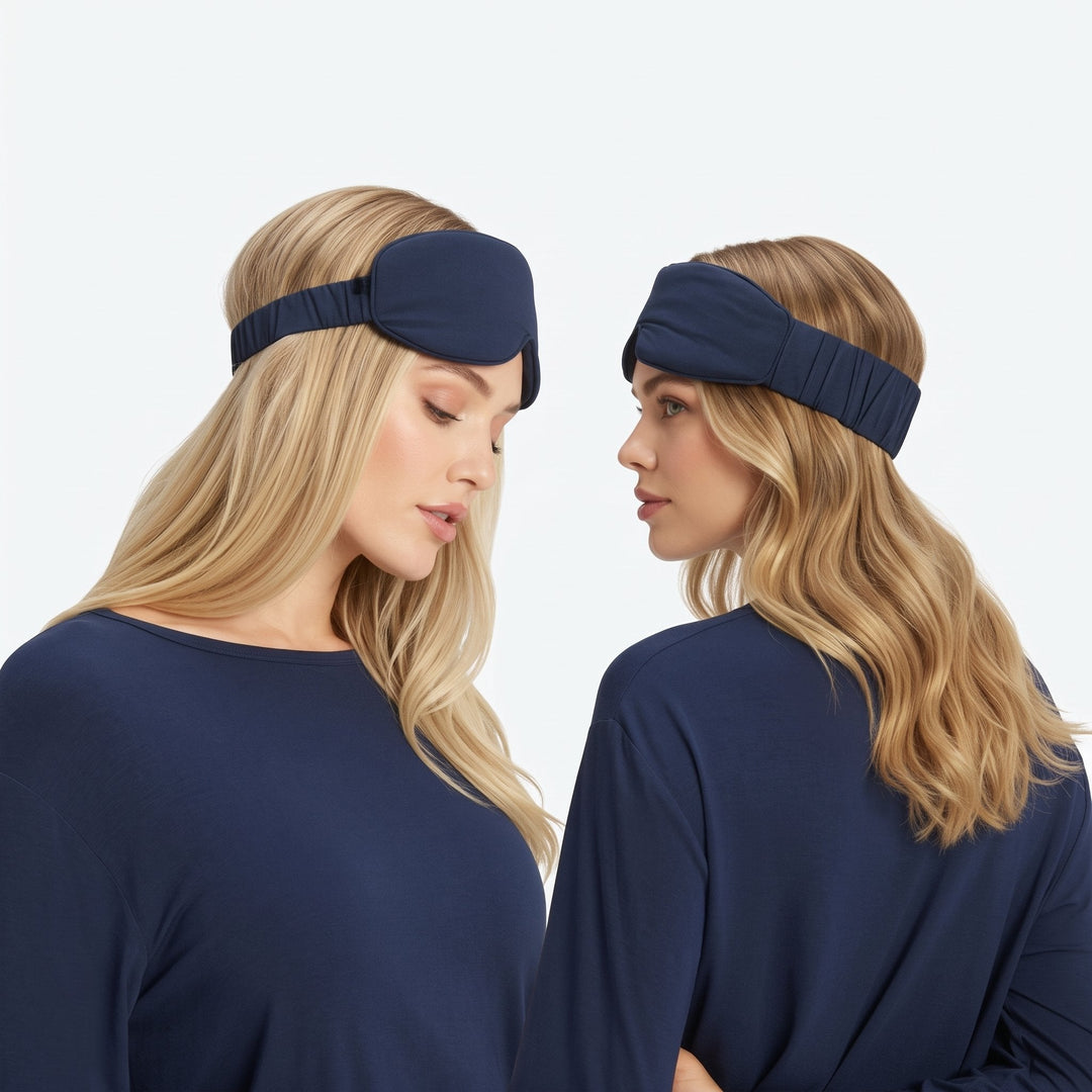 Adjustable Bamboo Silk Sleep Mask with Contoured Light-Blocking Design | Silky Darkness for Deeper Rest | Sleep Masks