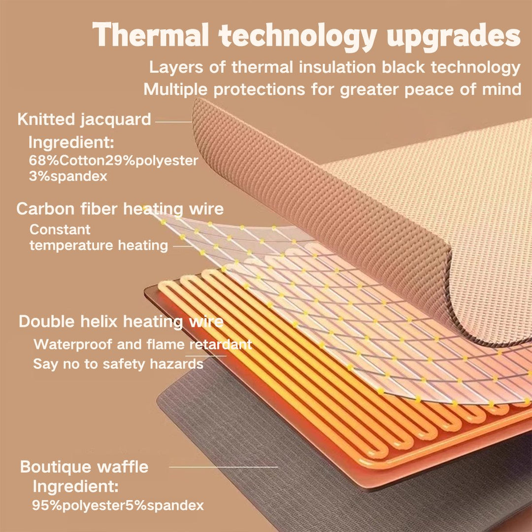 Portable Electric Heated Shawl Body Warmer with Waffle Lining and Fast Heating | Quick-Heating Large Shawl Warmer | Heated Blankets