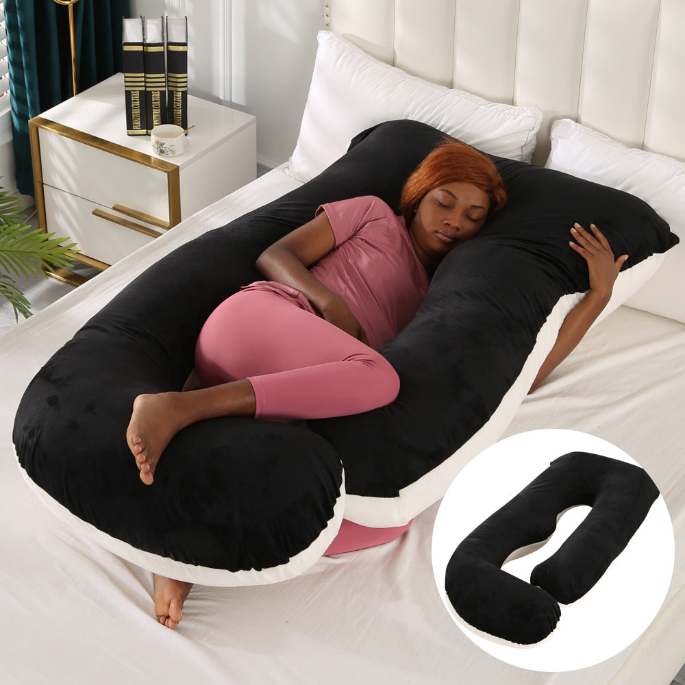 U-Shaped Full Body Pillow with Removable Cover