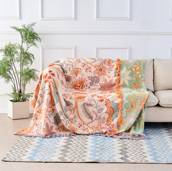 Gentle Weave Cosy Throw Blanket, Airy and Irritation-Free Texture | Airy All-Season Throw for Sensitive Skin | Throw Blankets