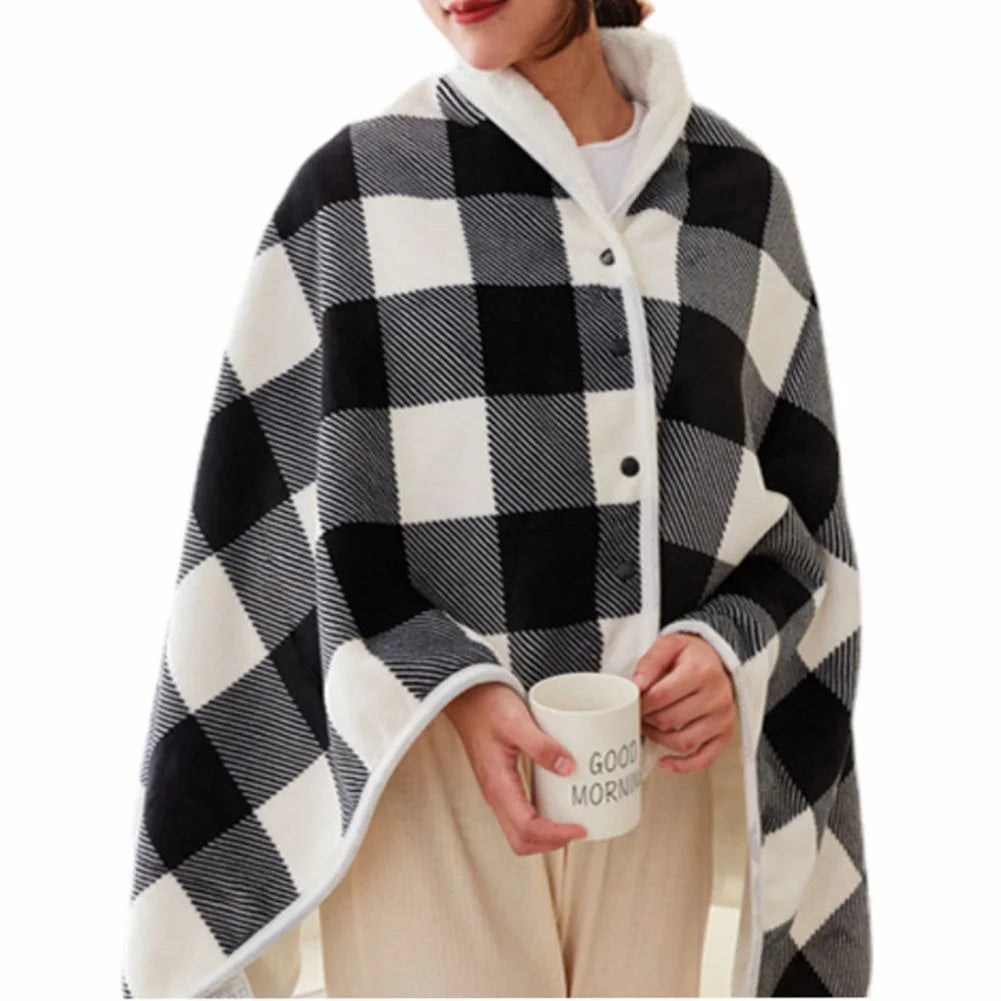 USB Heated Shawl Blanket with Auto Shut-Off Timer and Three Heat Levels | Heated Shawl with Auto Shut-Off | Heated Blankets