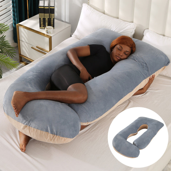 U-Shaped Full Body Pillow with Removable Cover