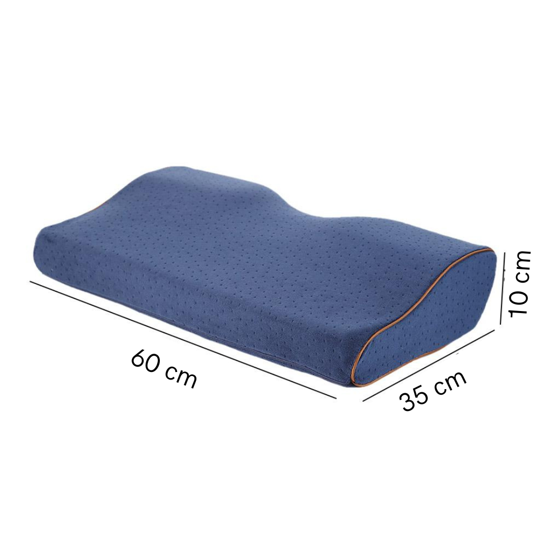 Memory Foam Cervical Contour Pillow for Side and Back Sleepers | Contour Neck Support, Two-Pack Option | Bed Pillows
