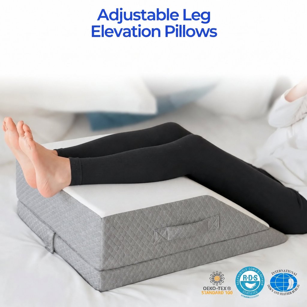 Comfort Elevation Memory Foam Wedge Pillow for Beds and Sofas | Gentle Incline for Relaxed Rest | Wedge Pillows