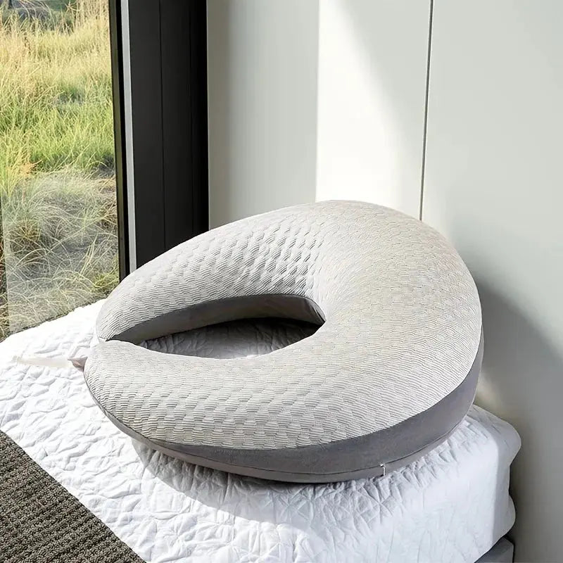 U-Shaped Reading and Crochet Arm Support Pillow for Bed or Sofa | Comfortable Lap Pillow for Hobbies | Lap Pillows