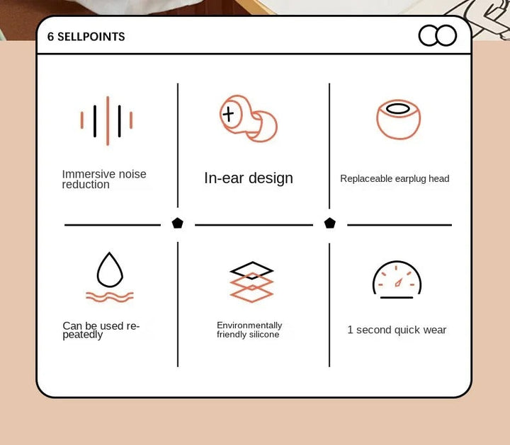 Slow-Rebound Memory Foam Sleep Earplugs in Three Soft Colours | Memory Foam Plugs for Peaceful Rest | Earplugs