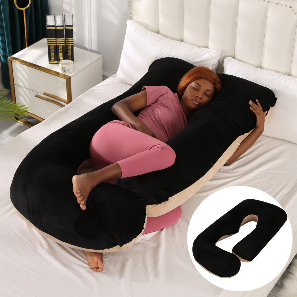 U-Shaped Full Body Pillow with Removable Cover
