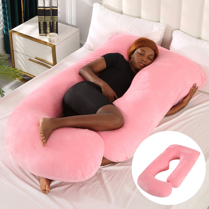 U-Shaped Full Body Pillow with Removable Cover