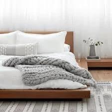 Super Thick Chunky Knit Blanket in Soft Microfibre Blend, Six Colours | Super-Chunky Knit for Snuggling | Throw Blankets