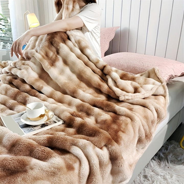 Coral Fleece Marble Print Blanket for All Seasons | Silky Coral Fleece Softness | Throw Blankets