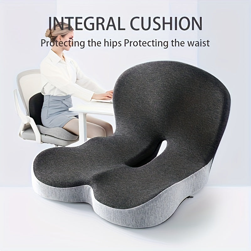 Contoured Memory Foam Seat Cushion Duo for Office and Car | Two Cushions, Two Seats | Seat Cushions