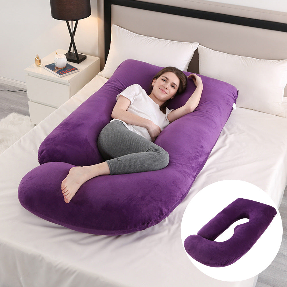 U-Shaped Full Body Pillow with Removable Cover