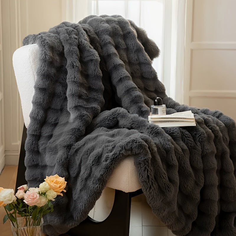 Premium Milk Fleece Throw Blanket with Rabbit Fur Feel | Rabbit-Soft Fleece for Every Season | Throw Blankets