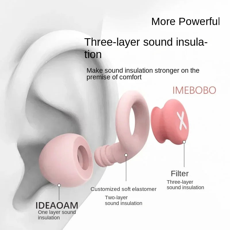 Slow-Rebound Memory Foam Sleep Earplugs in Three Soft Colours | Memory Foam Plugs for Peaceful Rest | Earplugs