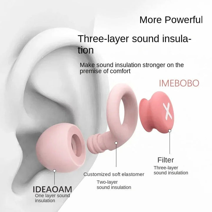Slow-Rebound Memory Foam Sleep Earplugs in Three Soft Colours | Memory Foam Plugs for Peaceful Rest | Earplugs