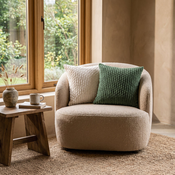 Richly Textured Cushion Cover That Slips Over Your Existing Insert | Instant Sofa Refresh, Same Cushions | Cushion Covers