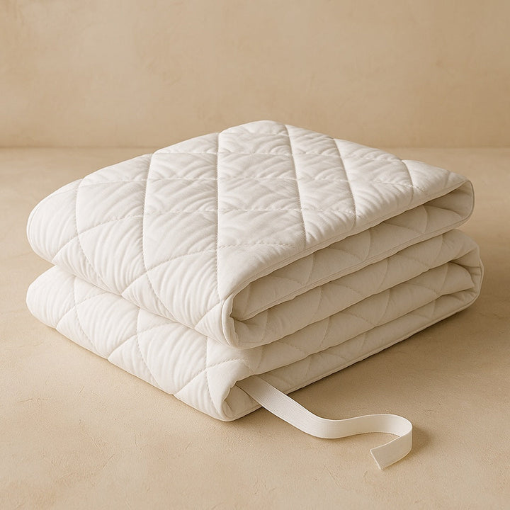 Quilted Cotton-Feel Mattress Protector with Elastic Corner Straps | Quiet Quilted Mattress Protection | Mattress Protectors