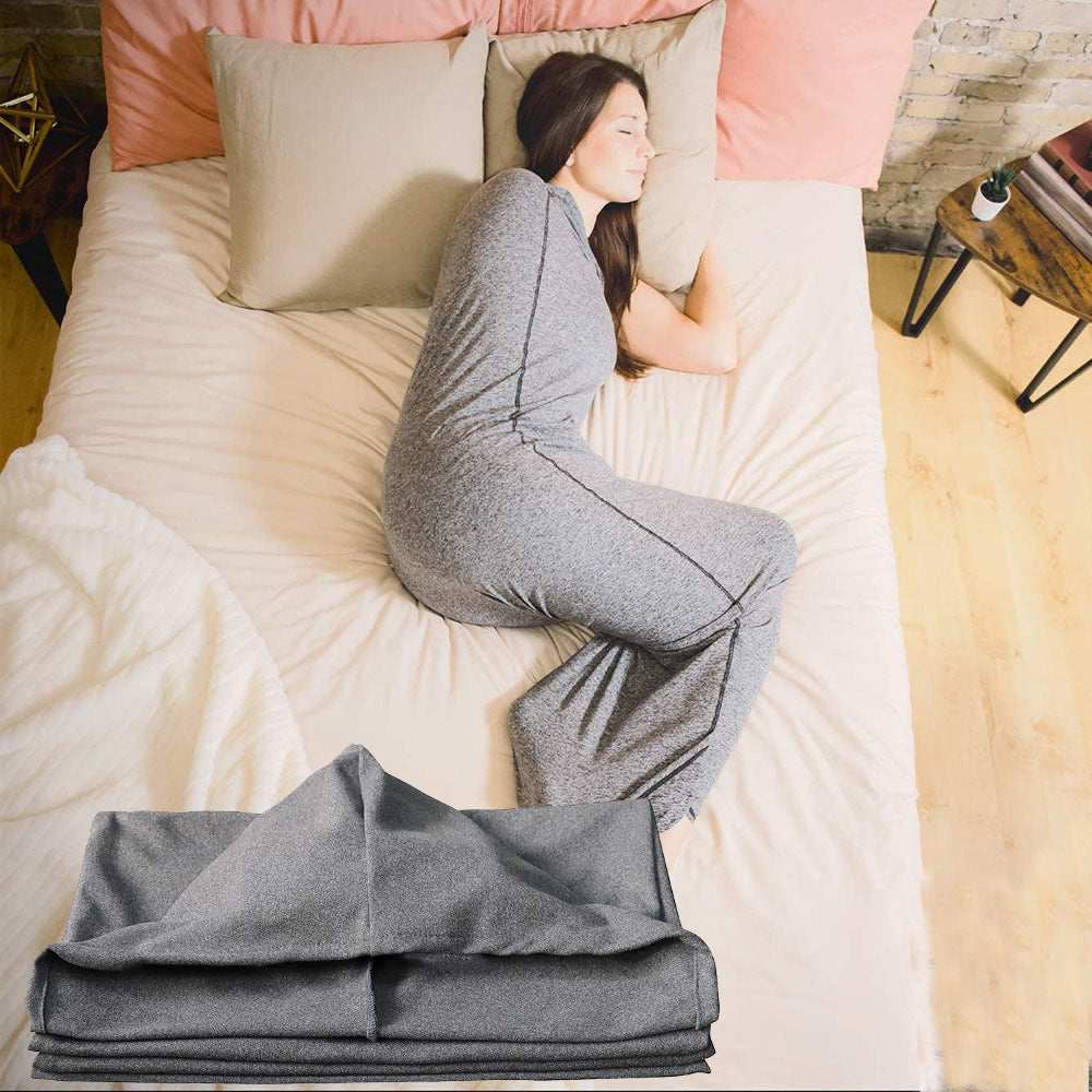 Hooded Wearable Compression Wrap Blanket in Soft Velvet with 4-Way Stretch | Wearable Hug in a Hood | Weighted Blankets