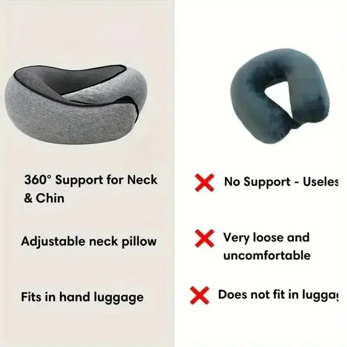 Snail Style Memory Foam, Travel Curved Neck Pillow