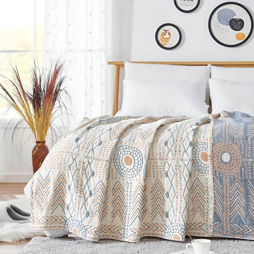 Reversible Boho Cotton Throw Blanket in Four Sizes | Boho Reversible Cotton in Four Sizes | Throw Blankets