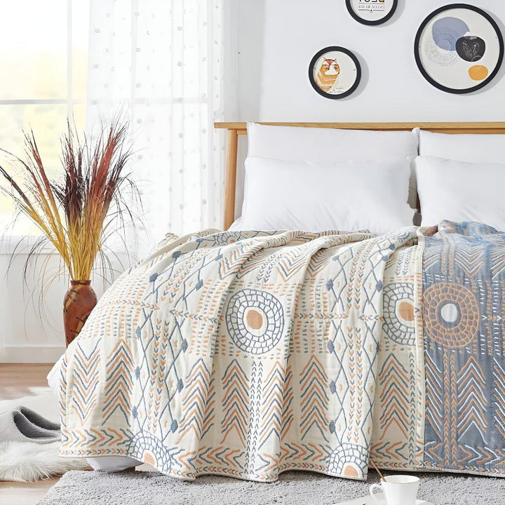 Reversible Boho Cotton Throw Blanket in Four Sizes | Boho Reversible Cotton in Four Sizes | Throw Blankets