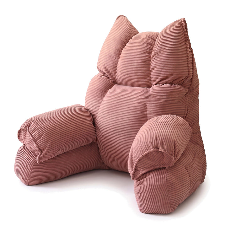 Memory Foam Bed Lounge Pillow with Arms for Reading and Gaming | Supported Sitting in Bed | Wedge Pillows